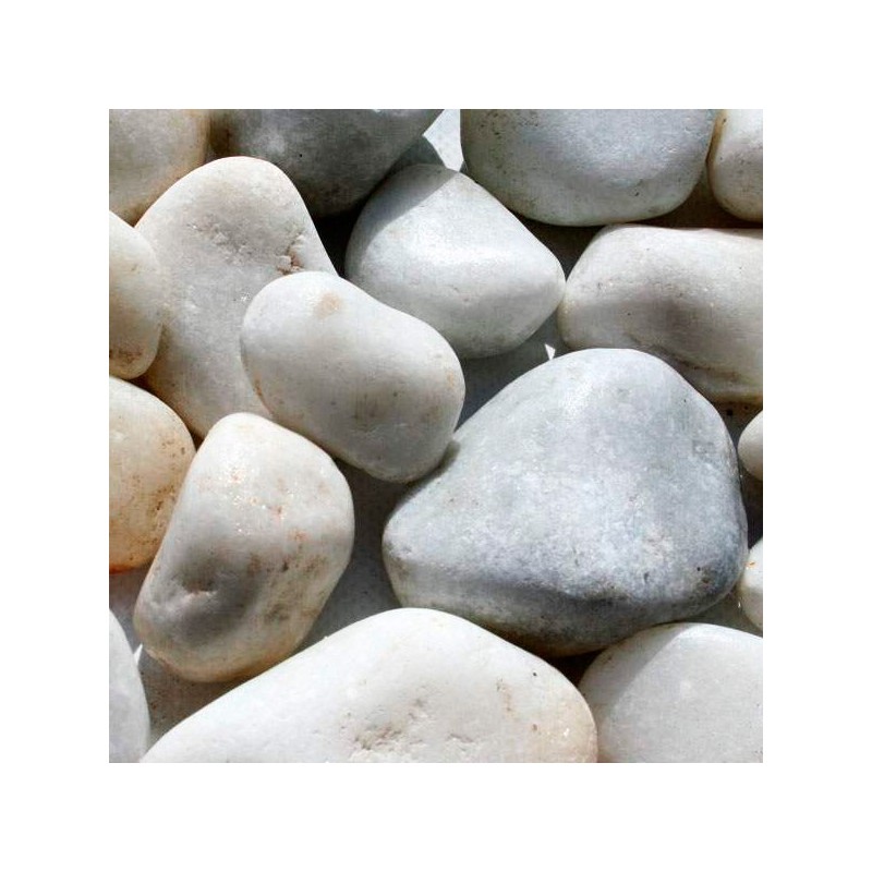 Piedra canto rodado blanco