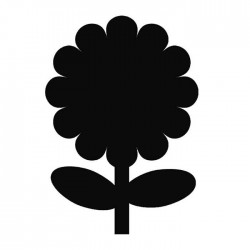 Pizarra pared flor