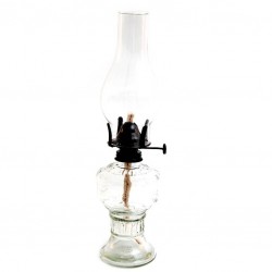 Quinqué vidrio transparente