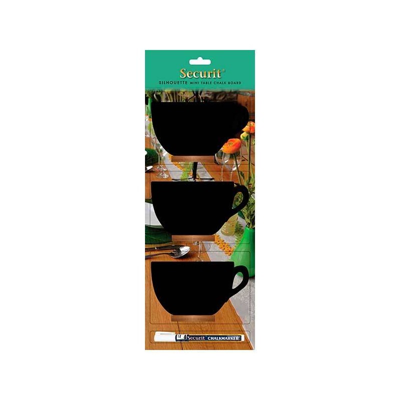 Mini pizarras de mesa Taza (pack de 3 unidades)