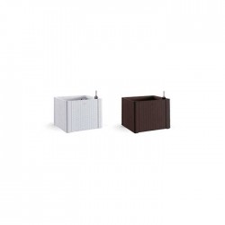 Maceta cubo bajo natural autorriego