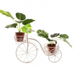 Bicicleta 2 portatiestos blanca