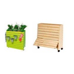 Jardinera alta de madera greenbox