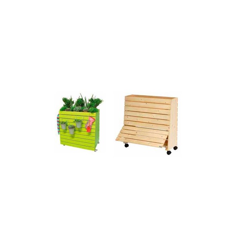 Jardinera alta de madera greenbox