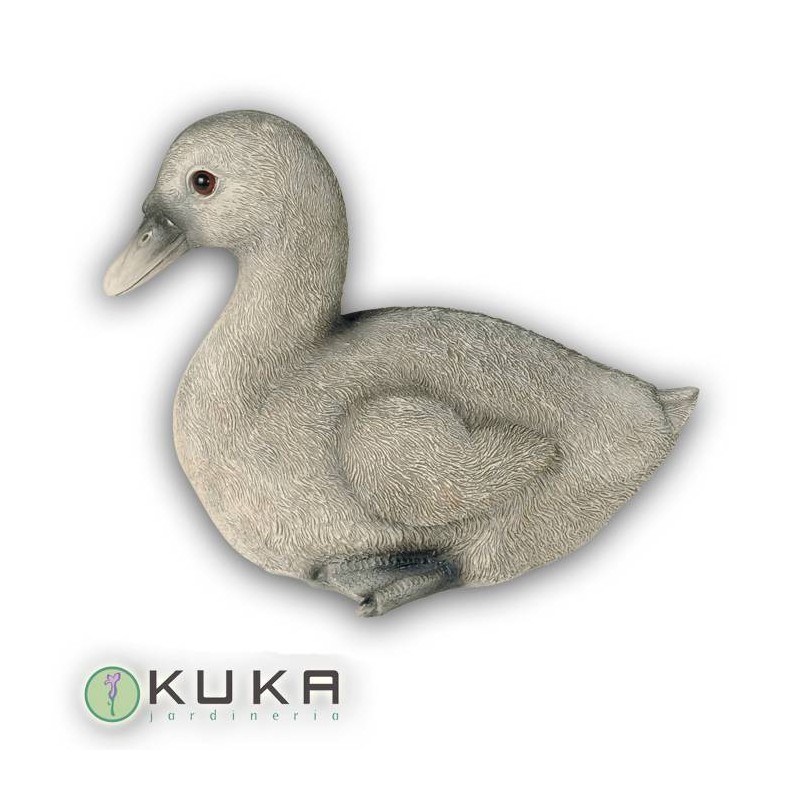 Figura pato gris sentado
