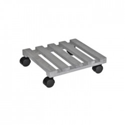 Soporte macetas ruedas creo cuadrado