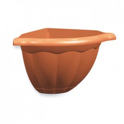 Maceta de pared terra con plato integrado