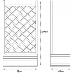 Jardinera Rectangular con Celosía