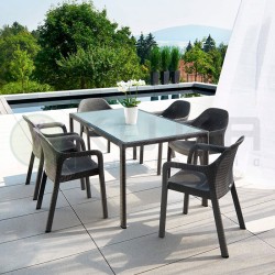 Mesa de cristal Lechuza