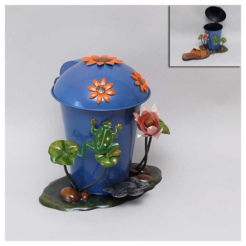 Papelera jardin chapa rana