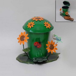 Papelera jardin chapa mariquita
