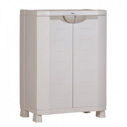 Medio armario gris 70cm. 2 estantes