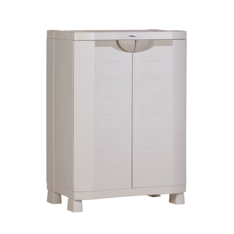 Medio armario gris 70cm. 2 estantes