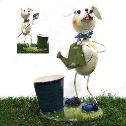 Perro con Macetero