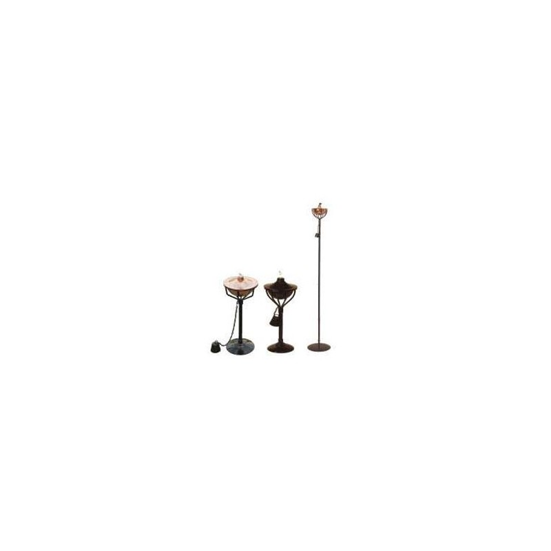 Antorcha de terraza color negro con lata de cobre