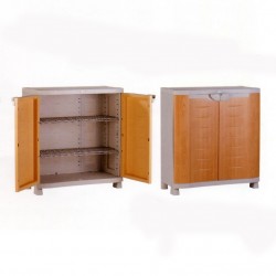 Medio armario 90 cm. 2 estanerias metalicas