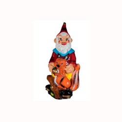 Figura enano con ardilla